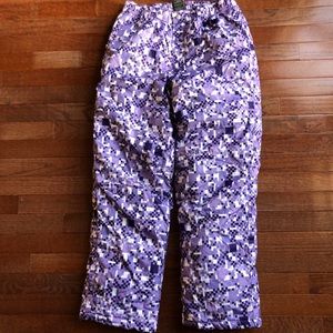 Purple snow pants